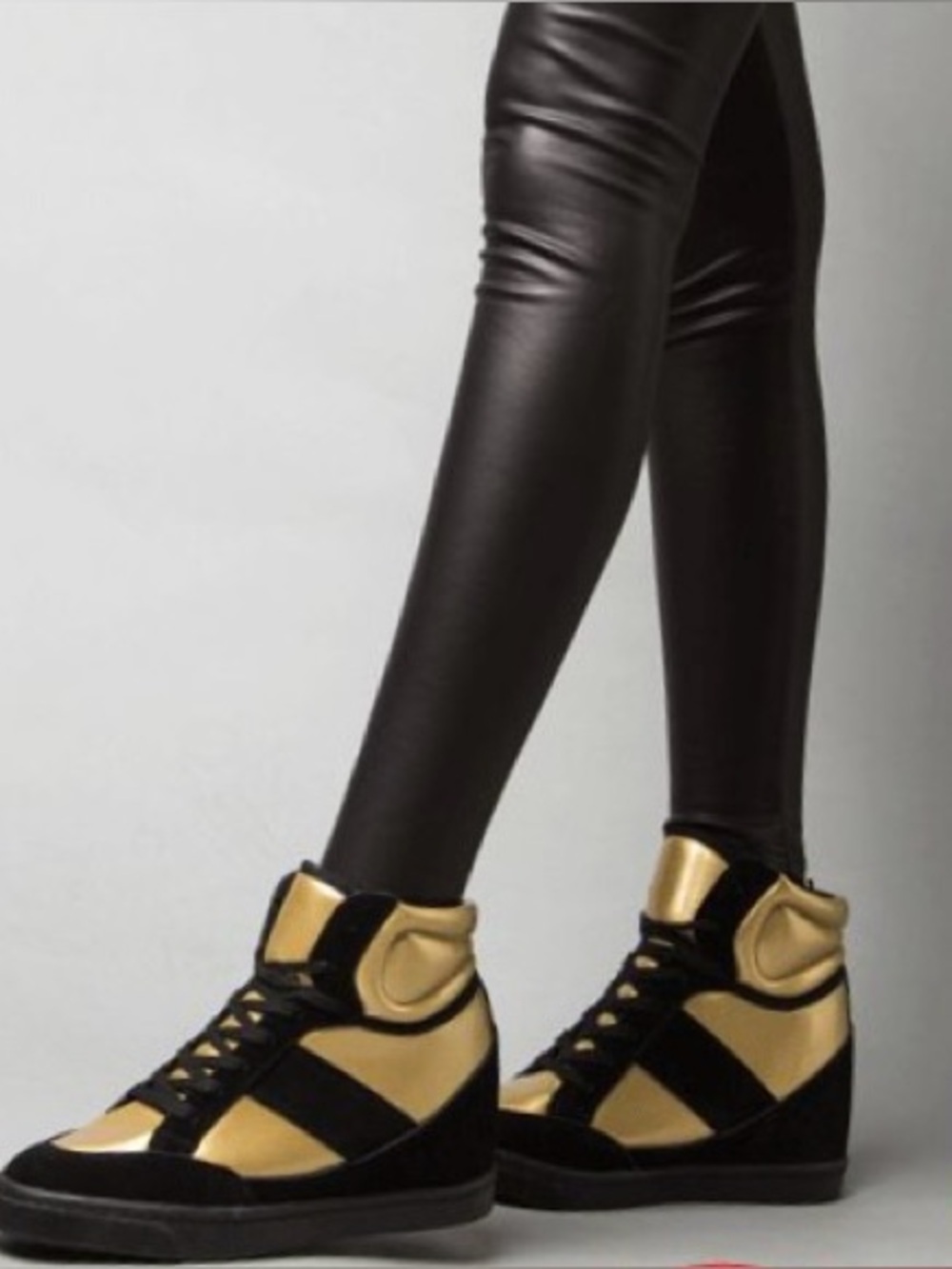 ASOS  Liquid Gold and black high top sneaker 8